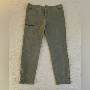 Anthropology Green/Grayish straight leg cargo pants Size 31 waist